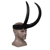 Loki Black Helmet Headband Mask Cosplay Masquerade Party Halloween Costume Props